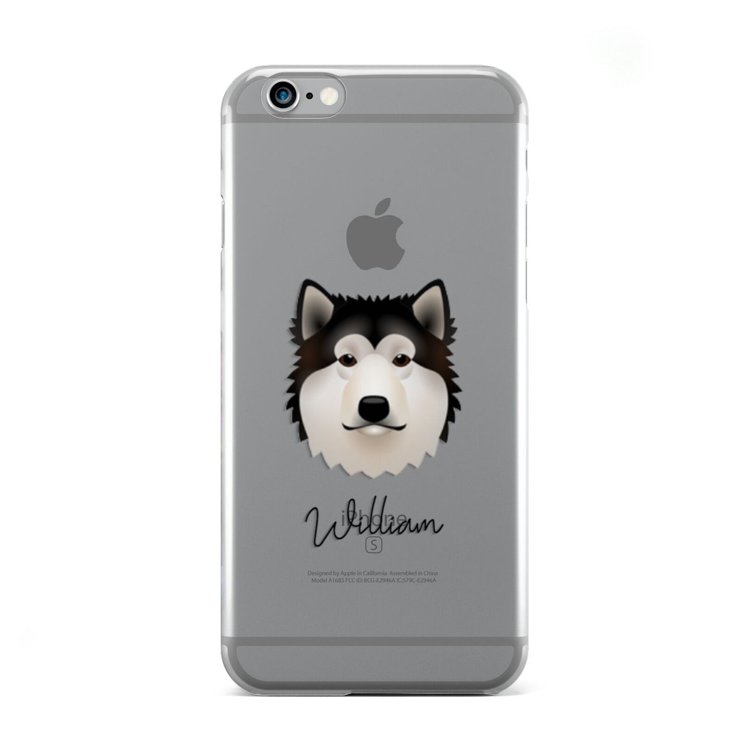 Alaskan Malamute Personalised Apple iPhone 6 Case