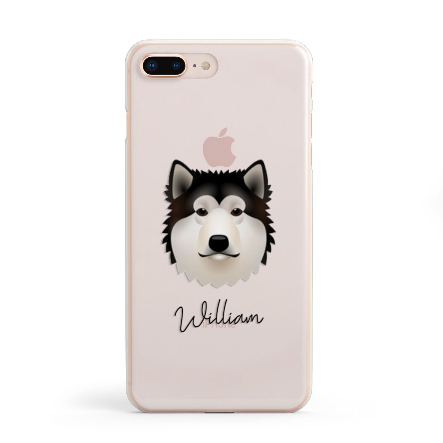 Alaskan Malamute Personalised Apple iPhone 8 Plus Case