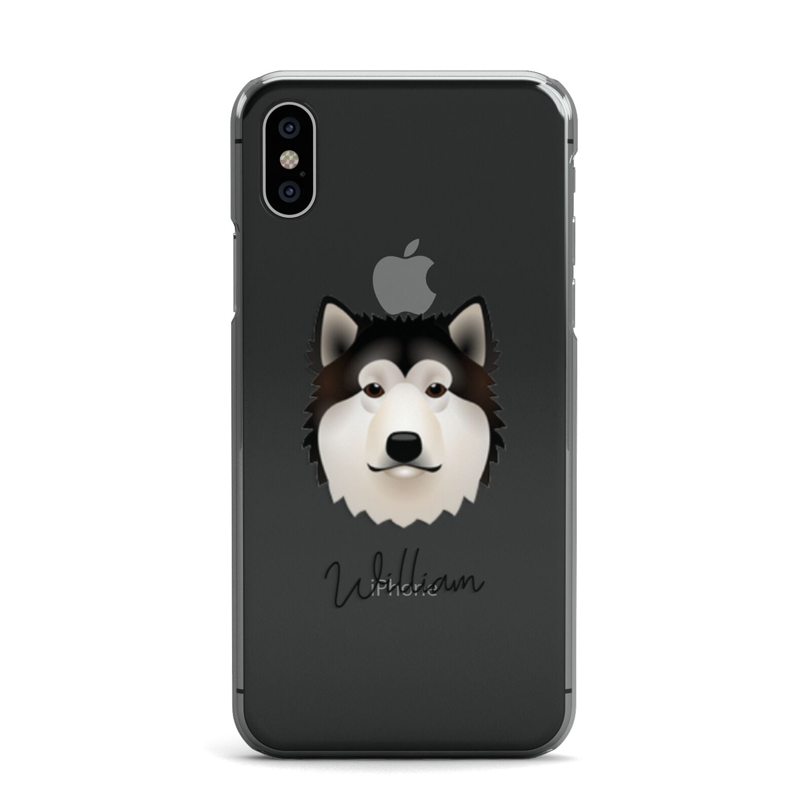 Alaskan Malamute Personalised Apple iPhone X Case