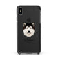 Alaskan Malamute Personalised Apple iPhone Xs Max Impact Case Black Edge on Black Phone