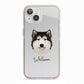 Alaskan Malamute Personalised iPhone 13 TPU Impact Case with Pink Edges