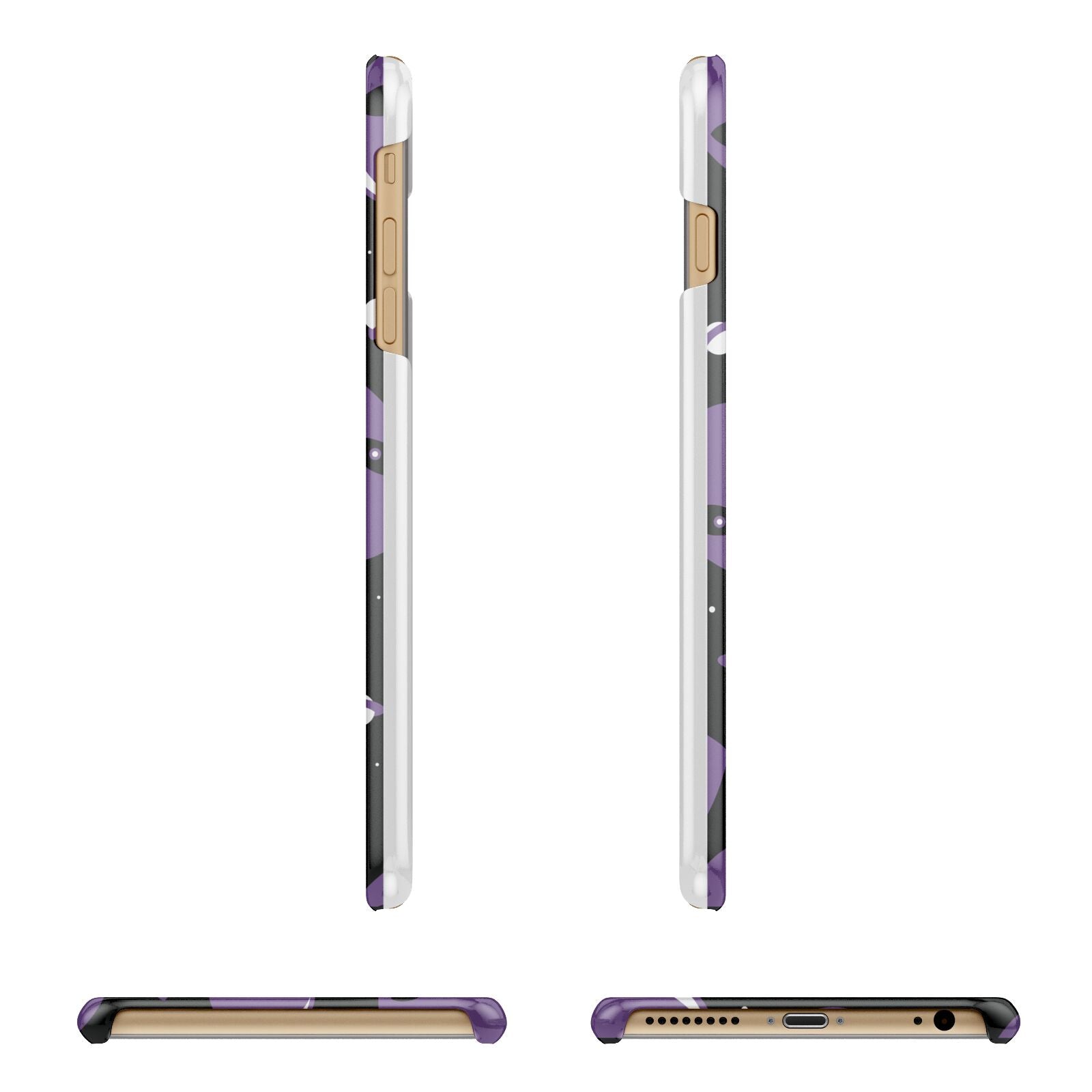 Alien Faces Apple iPhone 6 Plus 3D Wrap Snap Case Angled Images