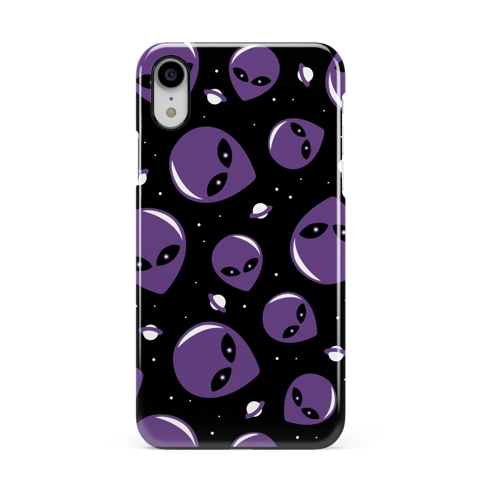 Alien Faces Apple iPhone XR White 3D Snap Case