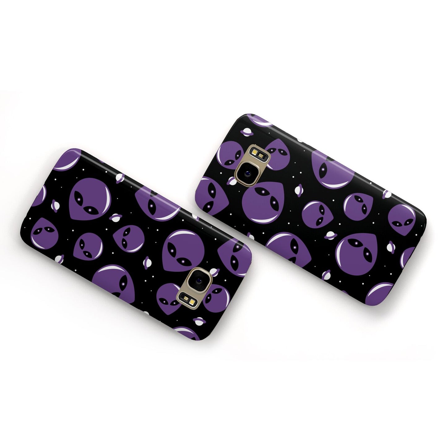 Alien Faces Samsung Galaxy Case Flat Overview