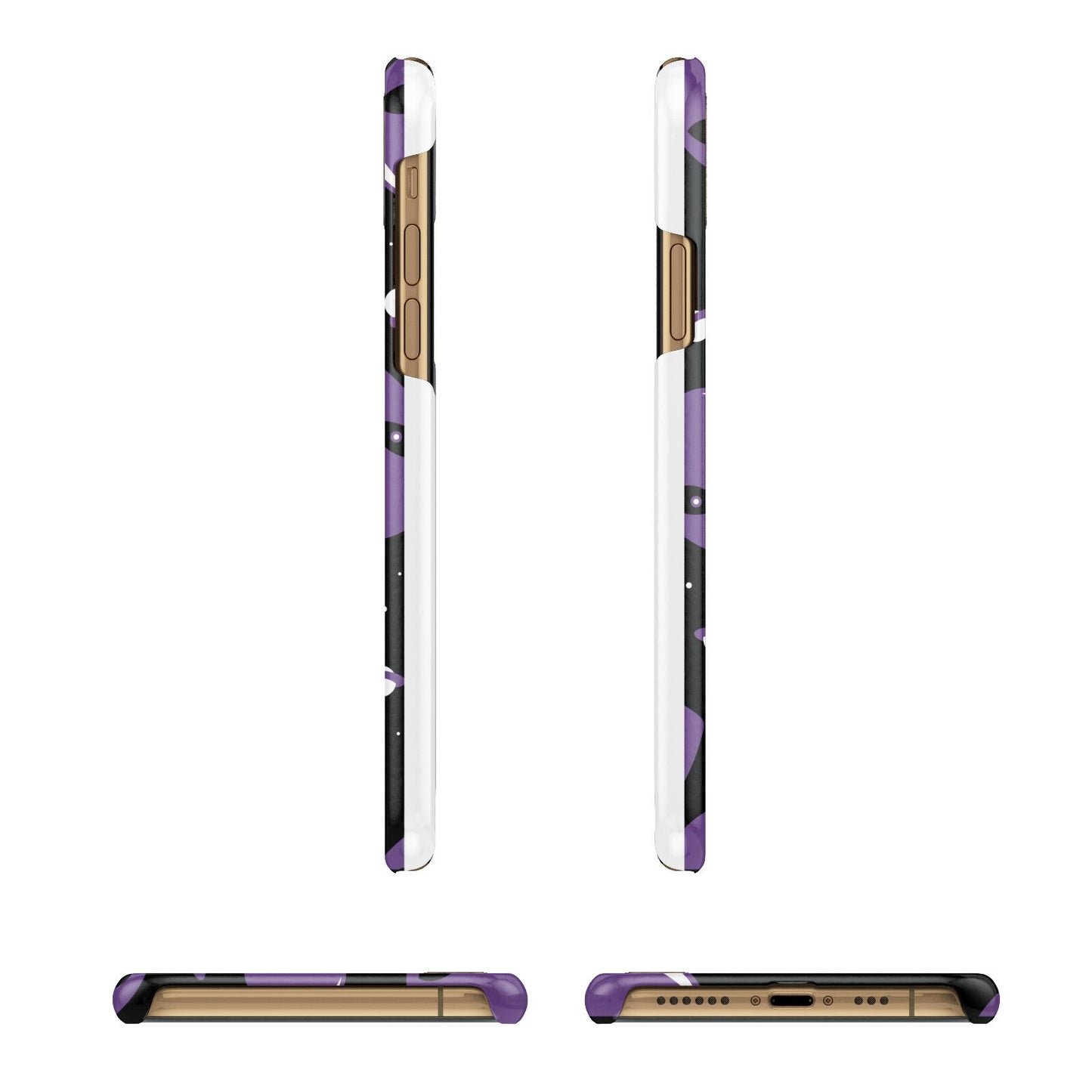 Alien Faces iPhone 11 3D Snap Case Angle Images