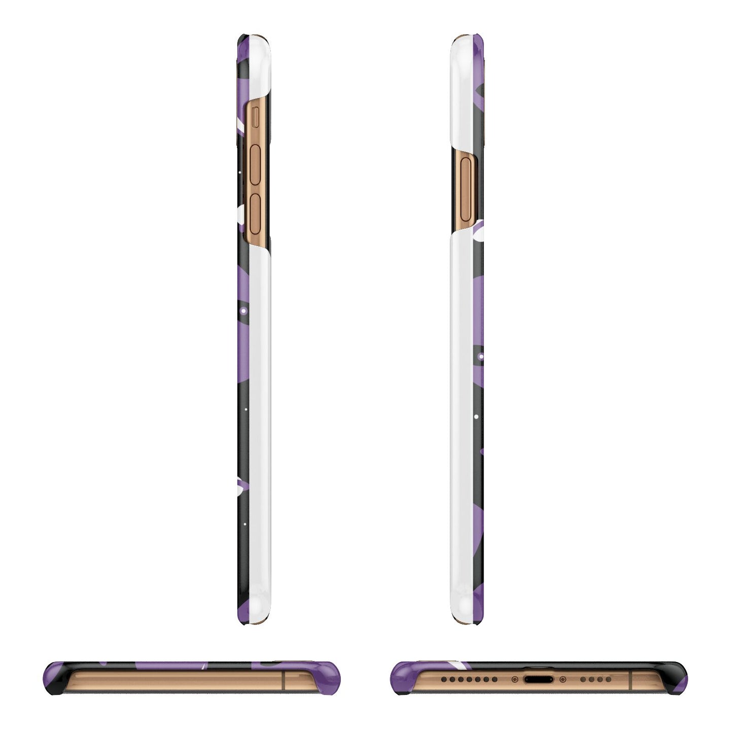 Alien Faces iPhone 11 Pro Max 3D Snap Case Angle Images