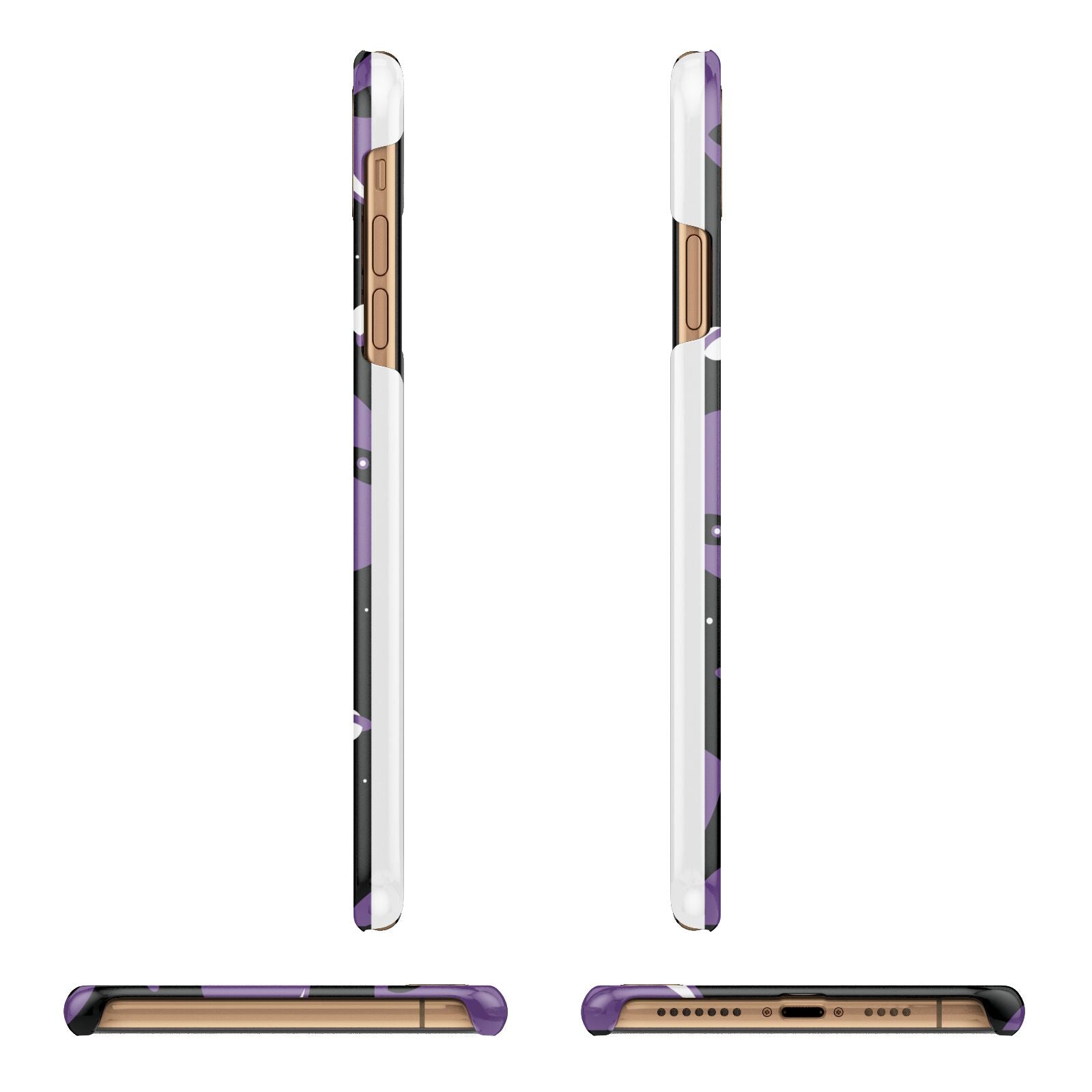 Alien Faces iPhone 11 Pro Max 3D Snap Case Angle Images