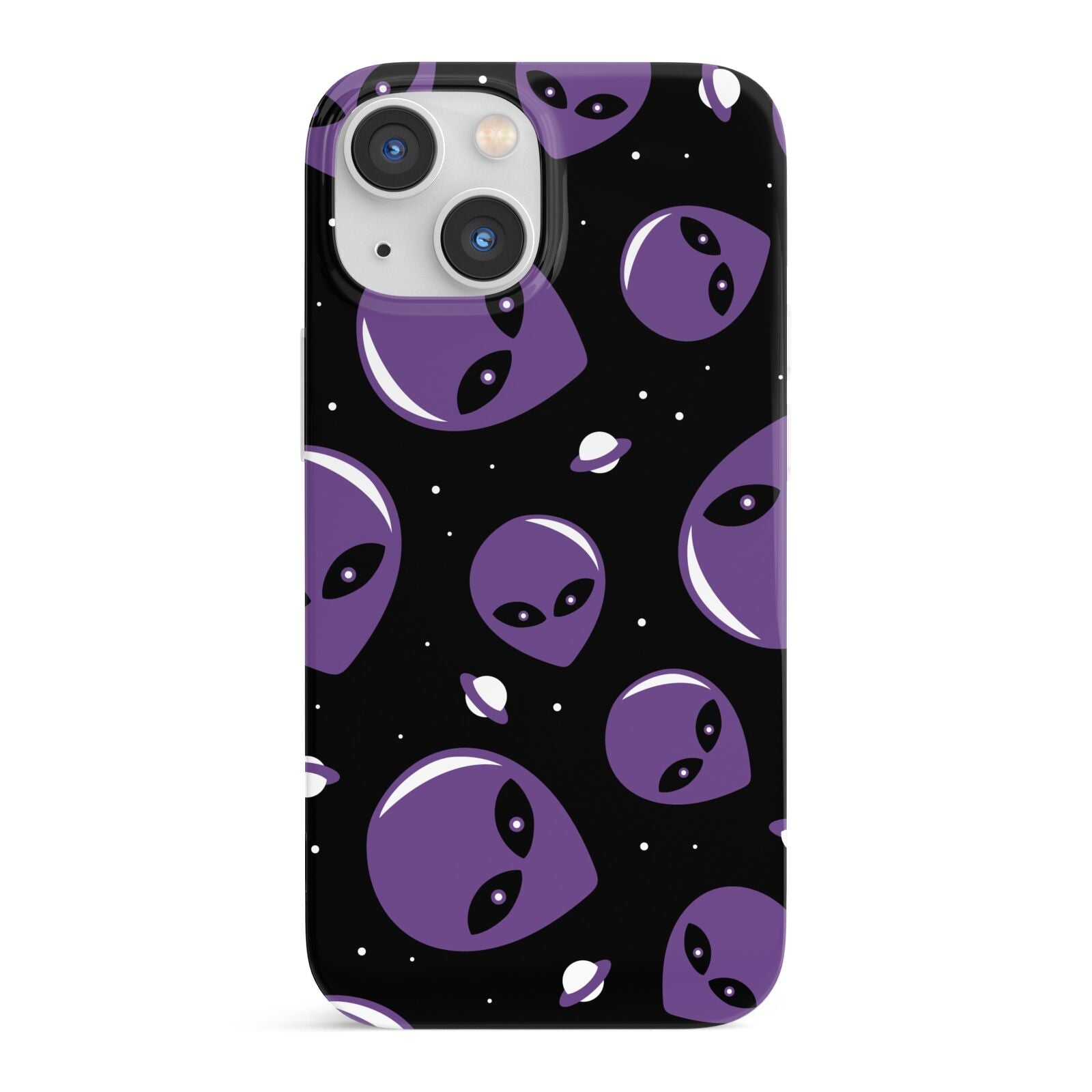 Alien Faces iPhone 13 Mini Full Wrap 3D Snap Case