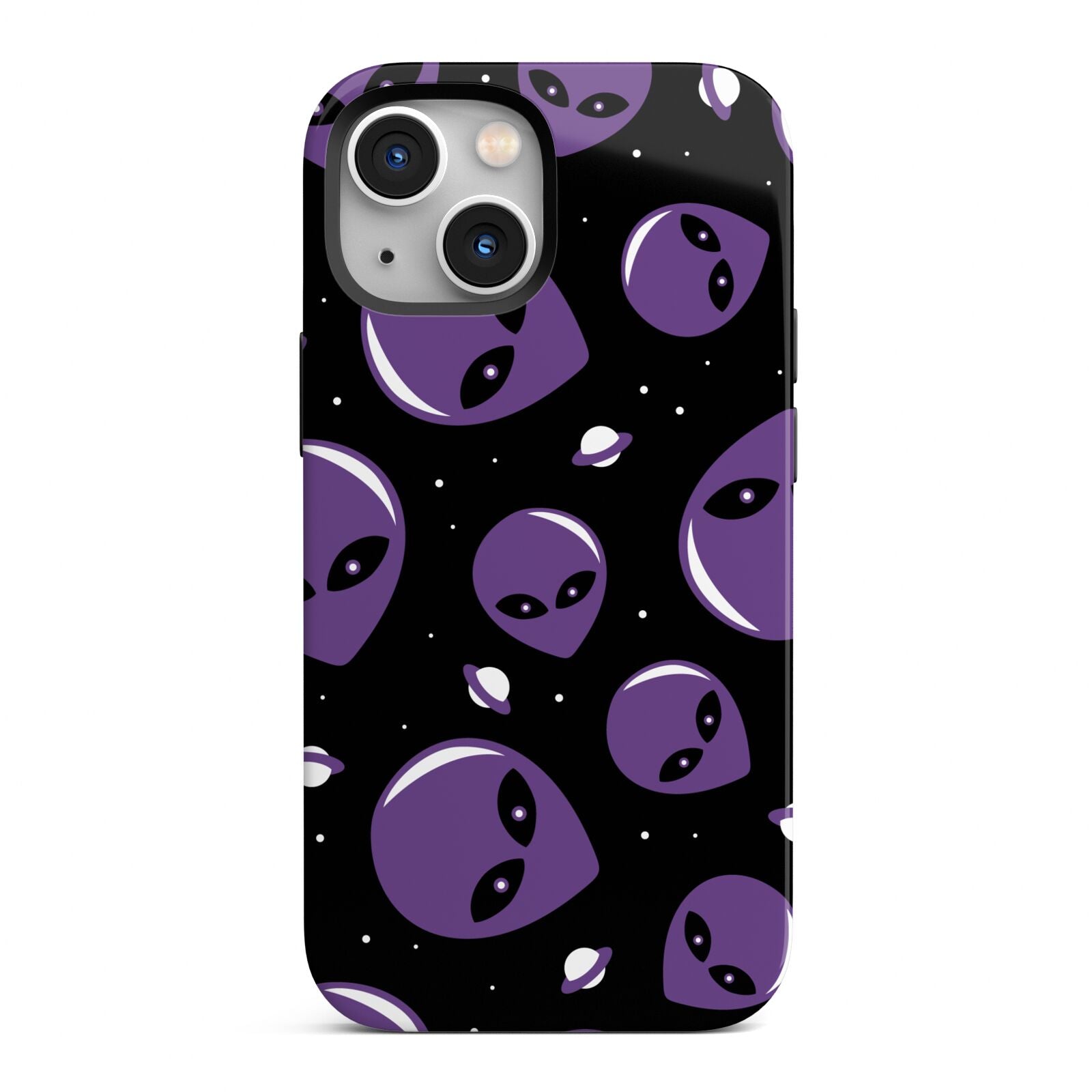 Alien Faces iPhone 13 Mini Full Wrap 3D Tough Case