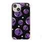 Alien Faces iPhone 13 Mini TPU Impact Case with Pink Edges