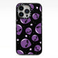 Alien Faces iPhone 13 Pro Black Impact Case on Silver phone
