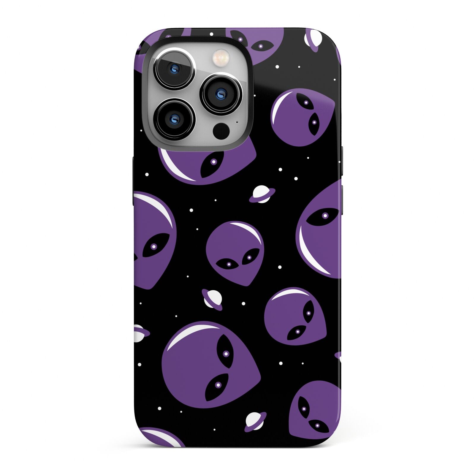 Alien Faces iPhone 13 Pro Full Wrap 3D Tough Case