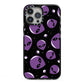 Alien Faces iPhone 13 Pro Max Black Impact Case on Silver phone