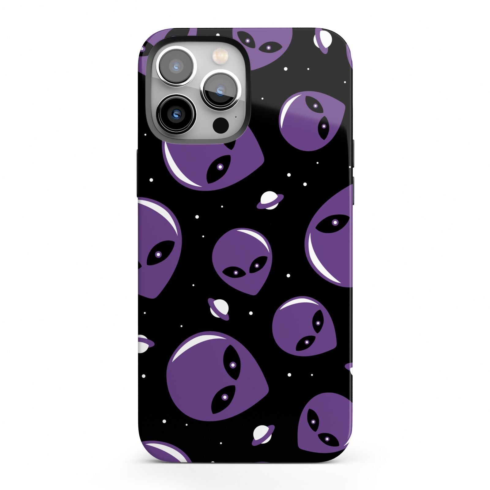 Alien Faces iPhone 13 Pro Max Full Wrap 3D Tough Case