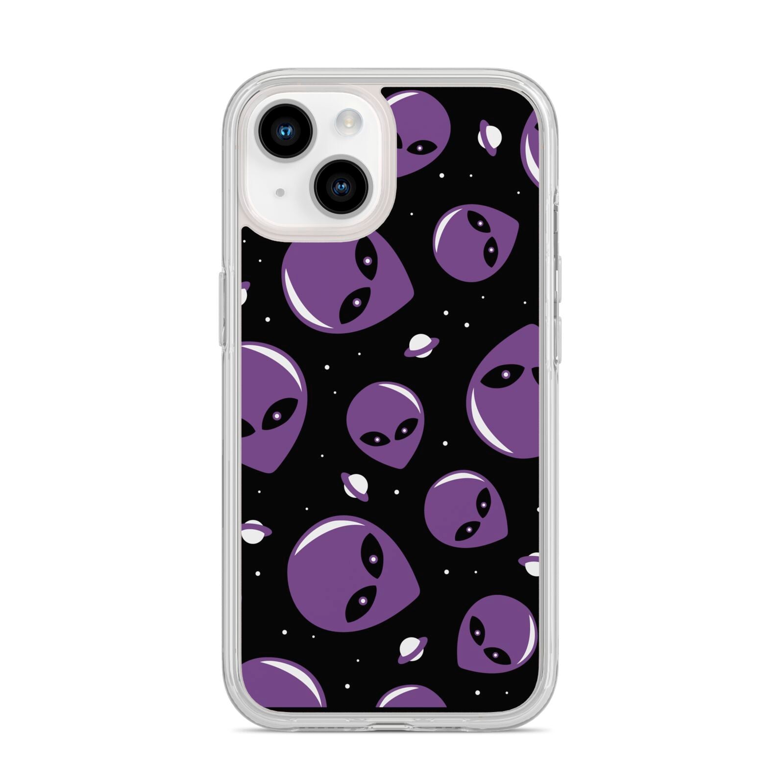 Alien Faces iPhone 14 Clear Tough Case Starlight
