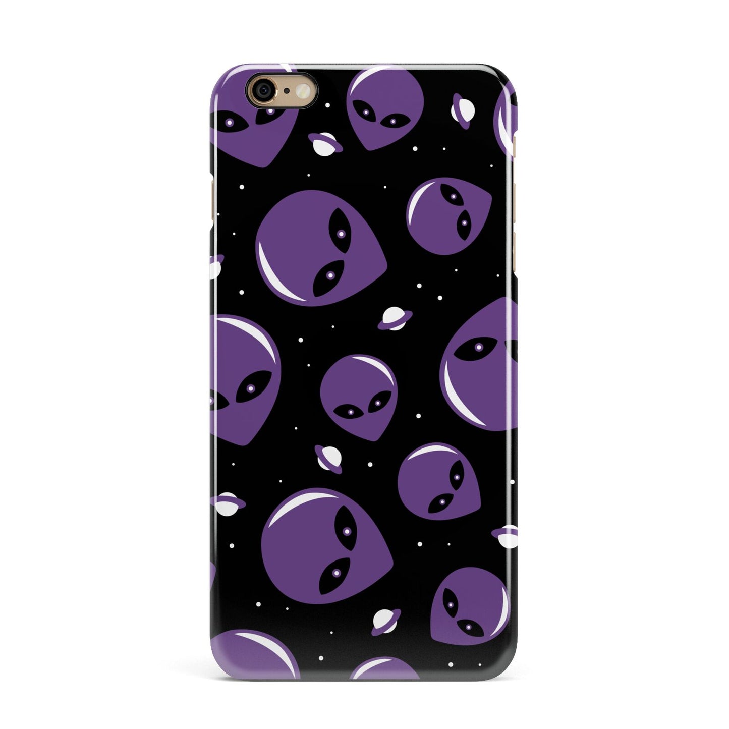 Alien Faces iPhone 6 Plus 3D Snap Case on Gold Phone
