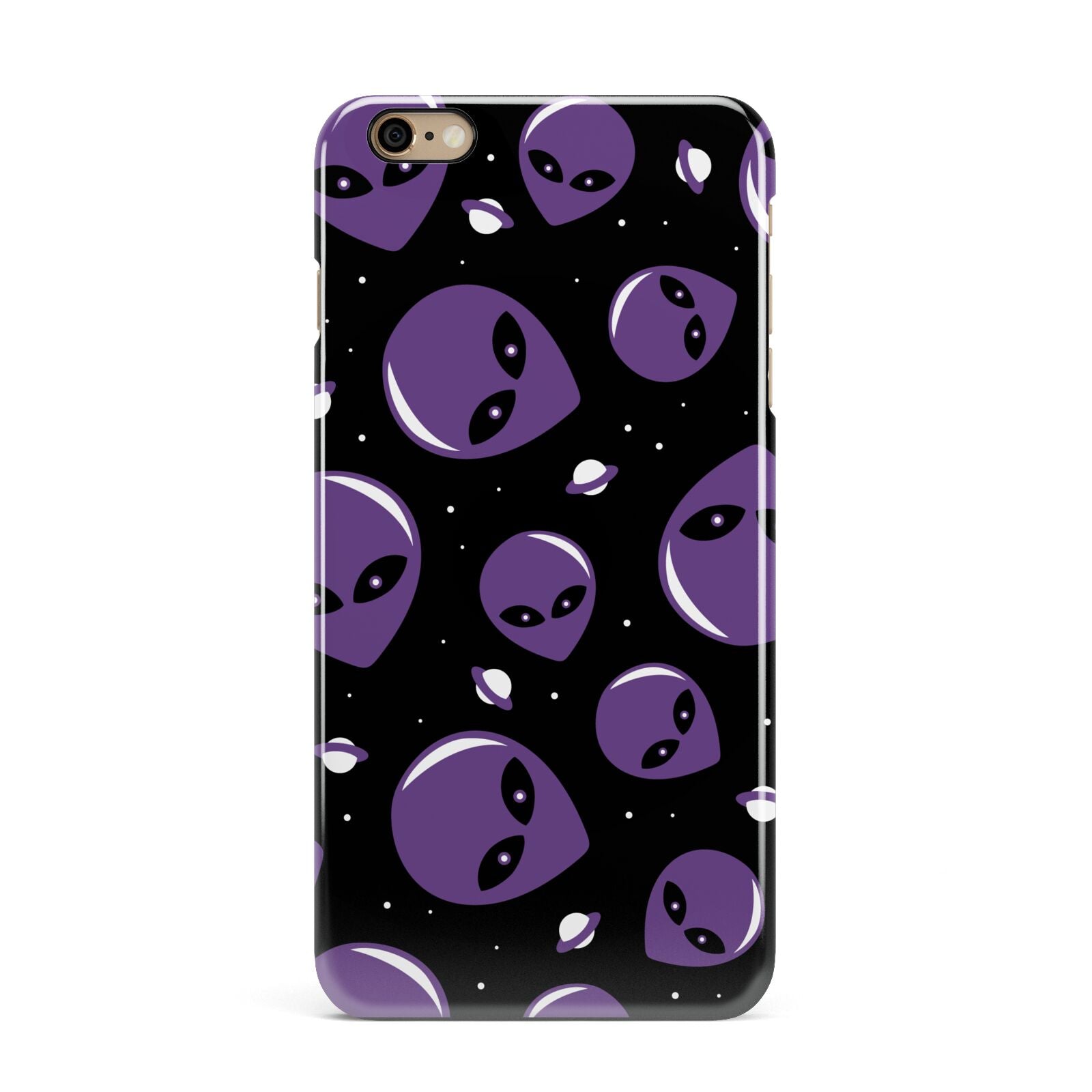 Alien Faces iPhone 6 Plus 3D Snap Case on Gold Phone