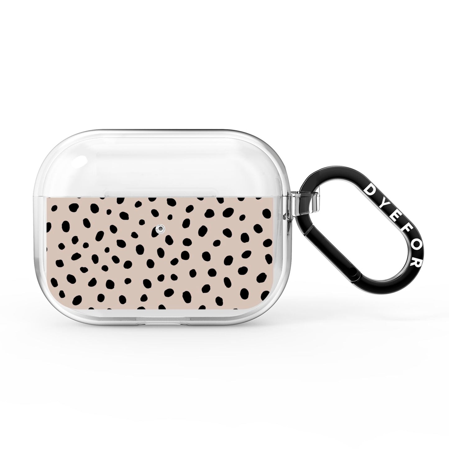Almond Polka Dot AirPods Pro Clear Case