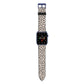 Almond Polka Dot Apple Watch Strap with Blue Hardware