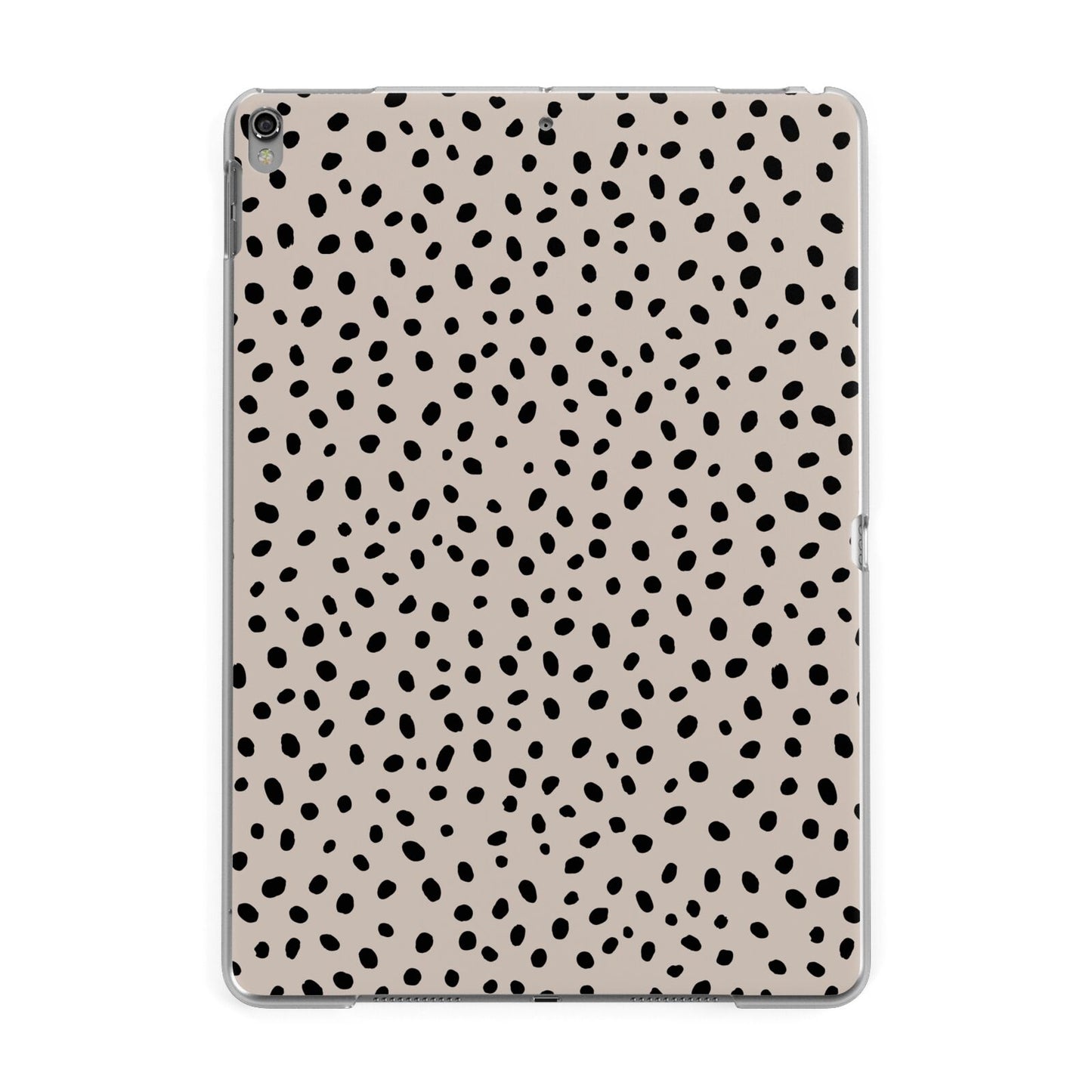 Almond Polka Dot Apple iPad Grey Case