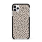 Almond Polka Dot Apple iPhone 11 Pro Max in Silver with Black Impact Case