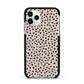 Almond Polka Dot Apple iPhone 11 Pro in Silver with Black Impact Case