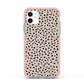 Almond Polka Dot Apple iPhone 11 in White with Pink Impact Case