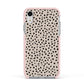 Almond Polka Dot Apple iPhone XR Impact Case Pink Edge on Silver Phone