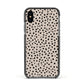Almond Polka Dot Apple iPhone Xs Impact Case Black Edge on Black Phone