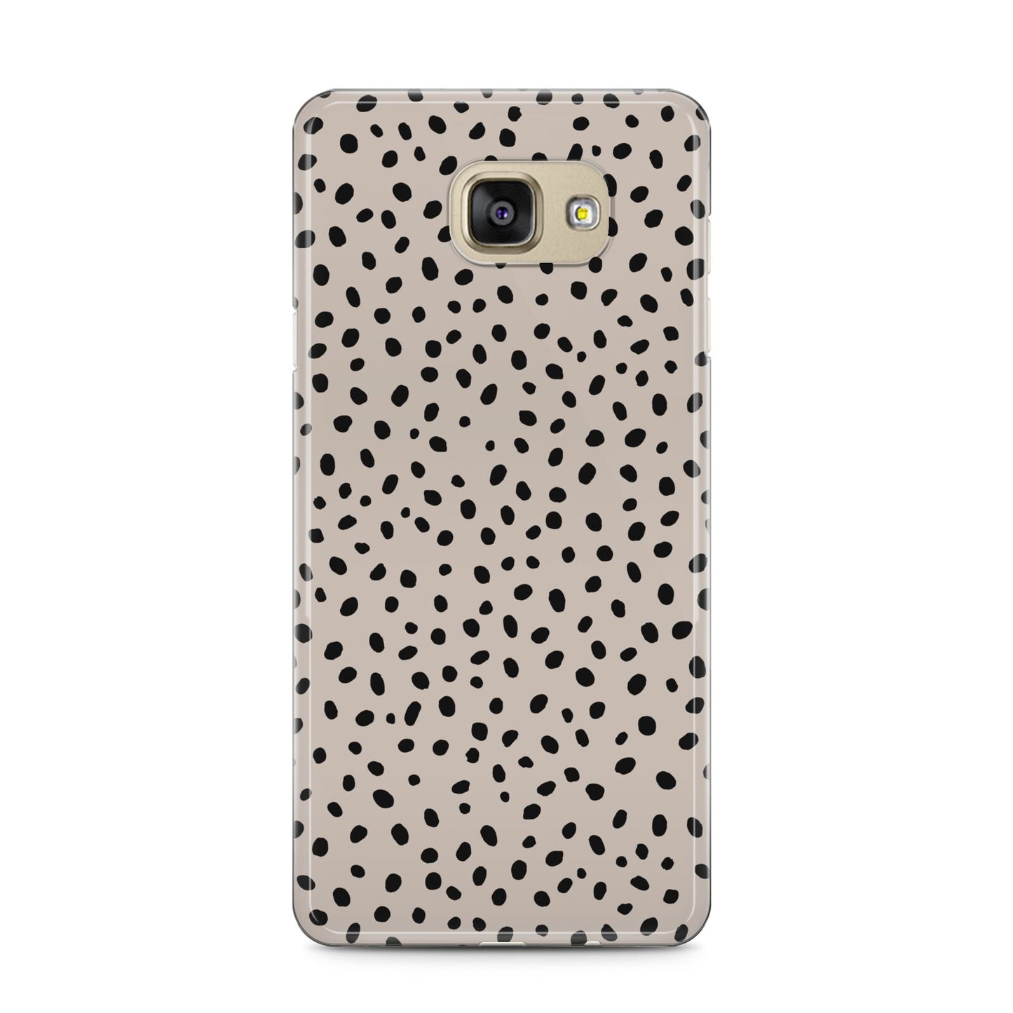 Almond Polka Dot Samsung Galaxy A5 2016 Case on gold phone