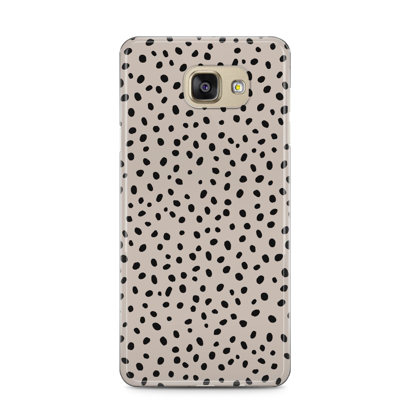 Almond Polka Dot Samsung Galaxy A5 2016 Case on gold phone