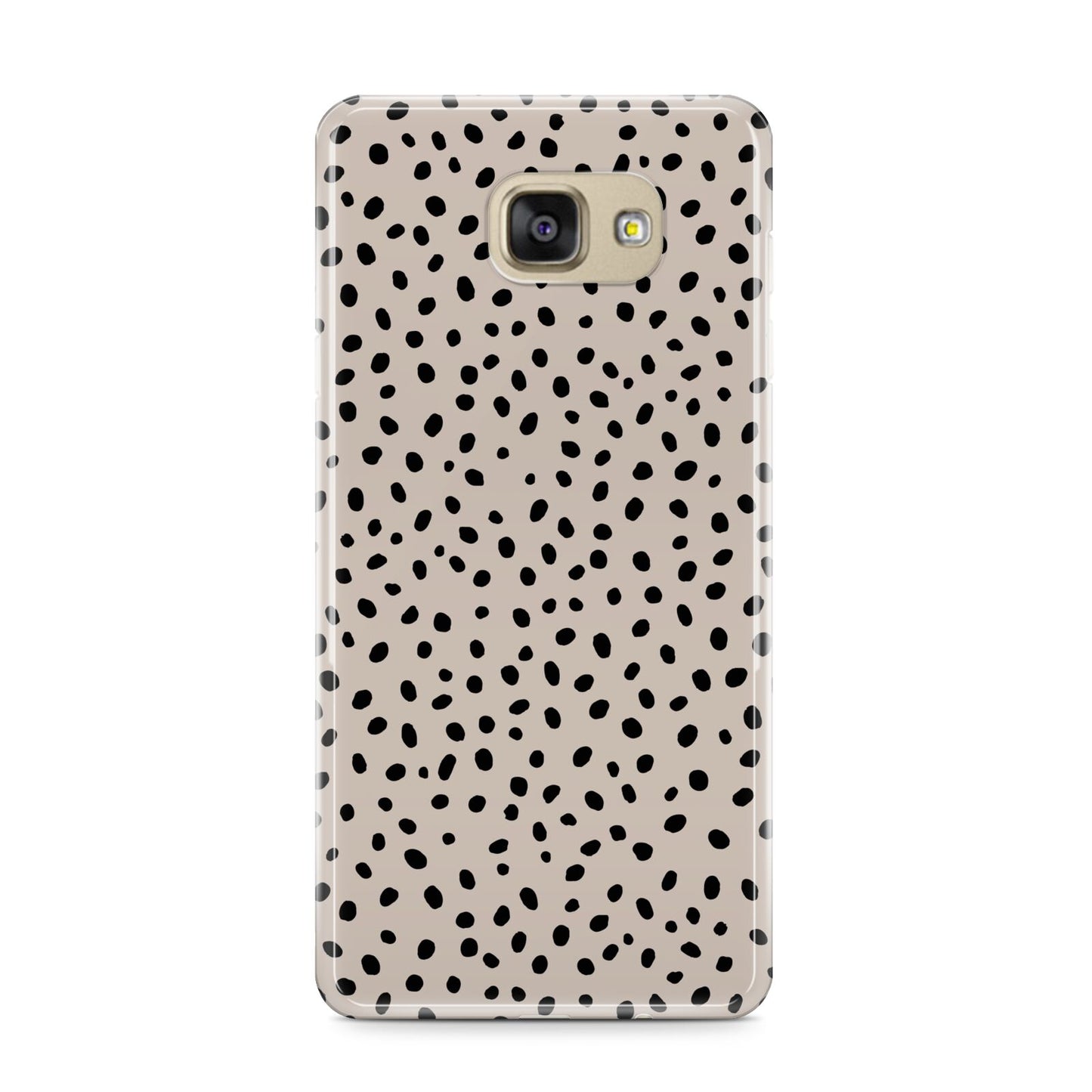 Almond Polka Dot Samsung Galaxy A9 2016 Case on gold phone