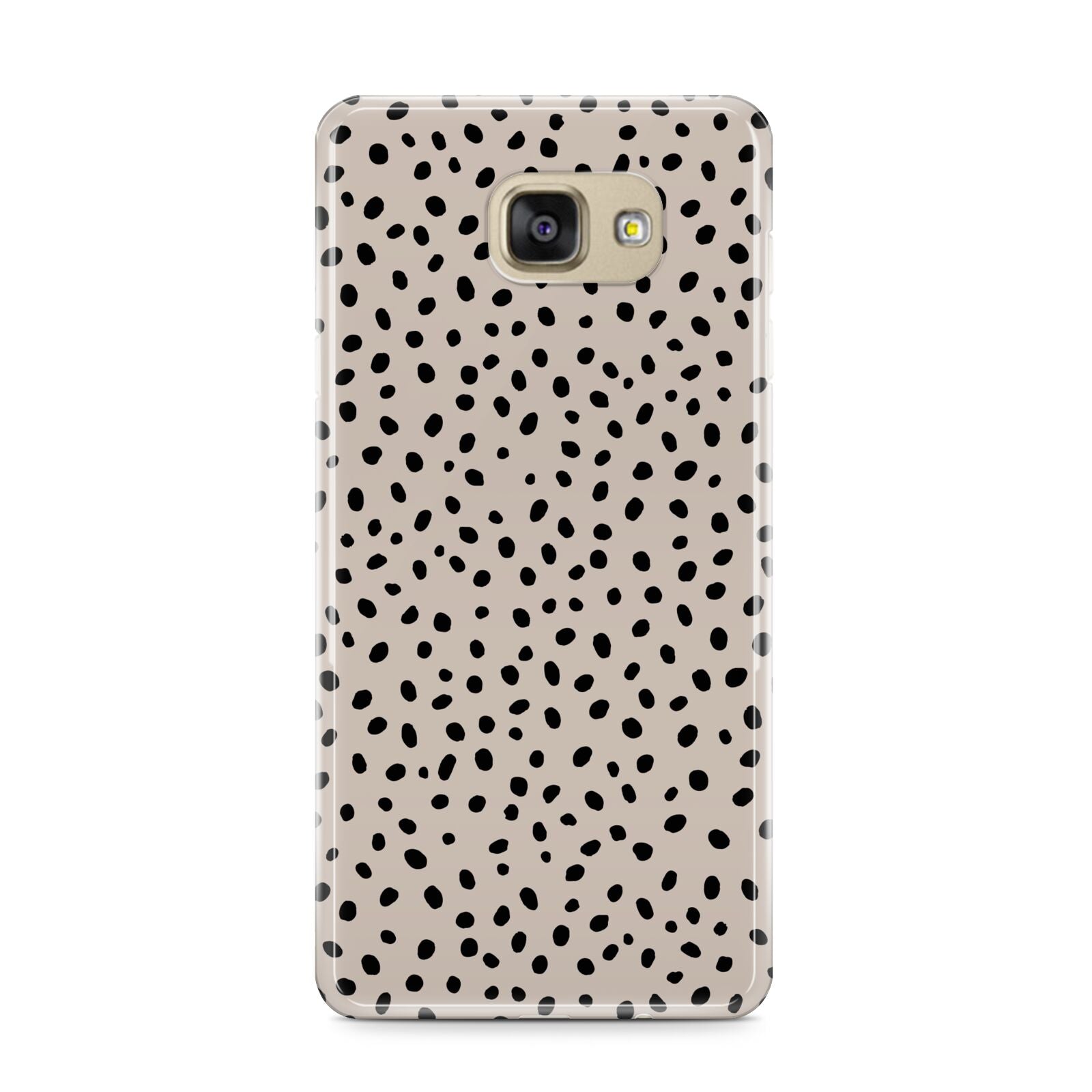 Almond Polka Dot Samsung Galaxy A9 2016 Case on gold phone