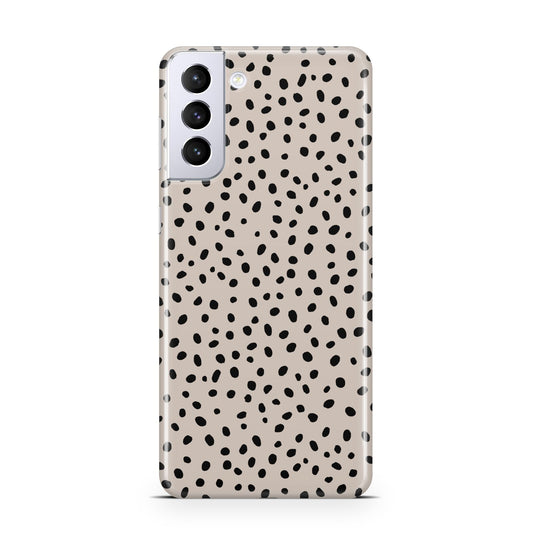 Almond Polka Dot Samsung S21 Plus Phone Case