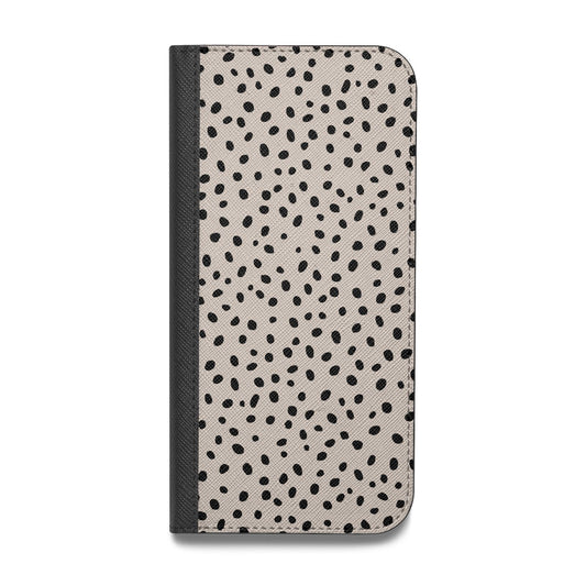 Almond Polka Dot Vegan Leather Flip Samsung Case