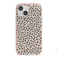 Almond Polka Dot iPhone 13 Mini TPU Impact Case with Pink Edges