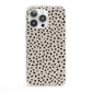 Almond Polka Dot iPhone 13 Pro Clear Bumper Case