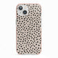 Almond Polka Dot iPhone 13 TPU Impact Case with Pink Edges