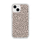 Almond Polka Dot iPhone 14 Glitter Tough Case Starlight