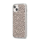 Almond Polka Dot iPhone 14 Plus Glitter Tough Case Starlight Angled Image