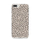 Almond Polka Dot iPhone 8 Plus Bumper Case on Silver iPhone