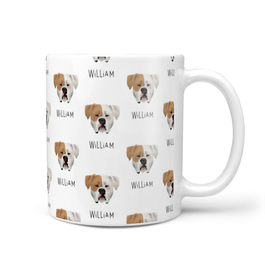 American Bulldog Icon with Name 10oz Mug