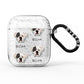 American Bulldog Icon with Name AirPods Glitter Case