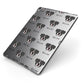 American Bulldog Icon with Name Apple iPad Case on Grey iPad Side View