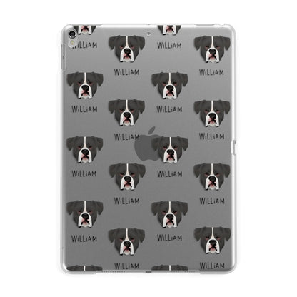 American Bulldog Icon with Name Apple iPad Silver Case