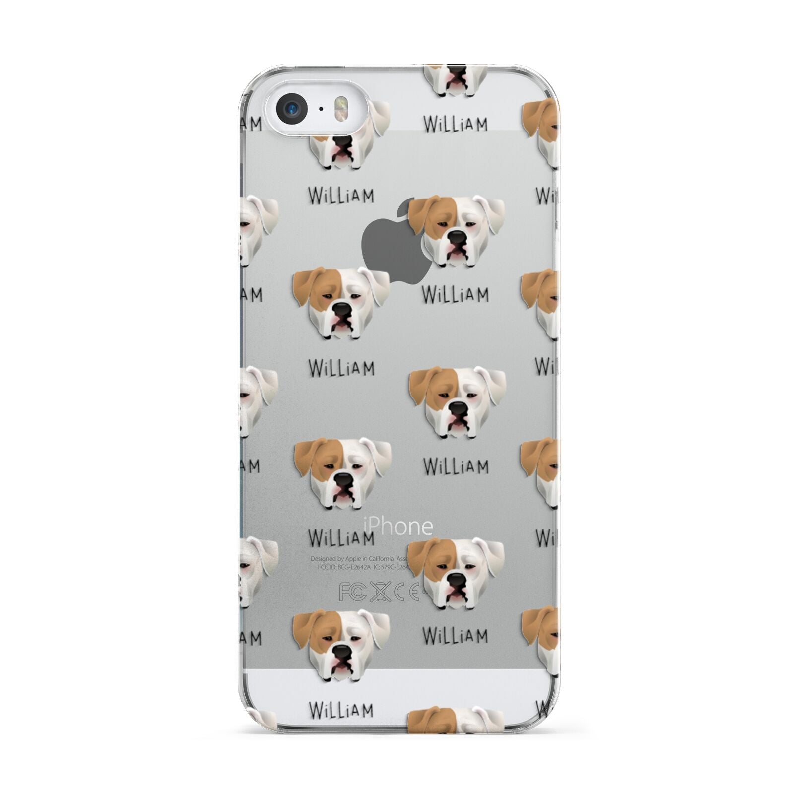 American Bulldog Icon with Name Apple iPhone 5 Case