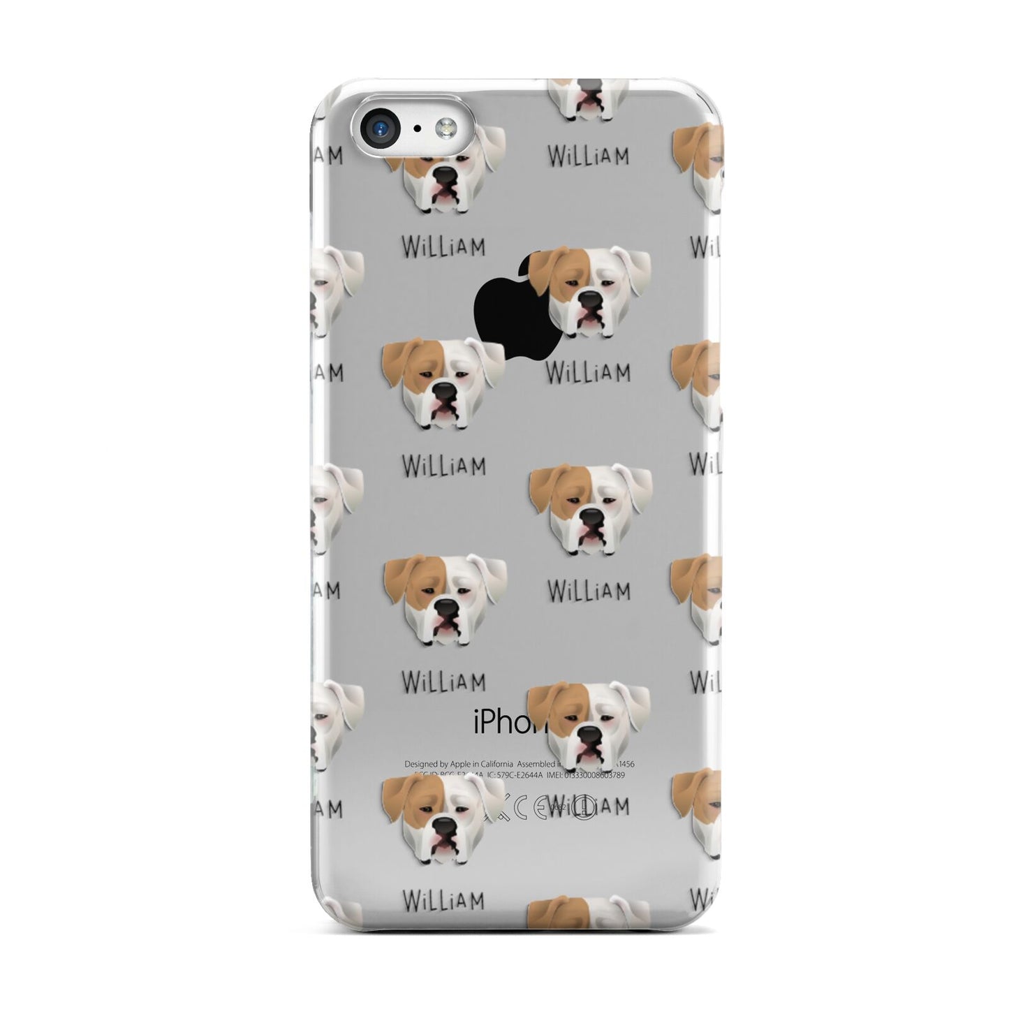 American Bulldog Icon with Name Apple iPhone 5c Case