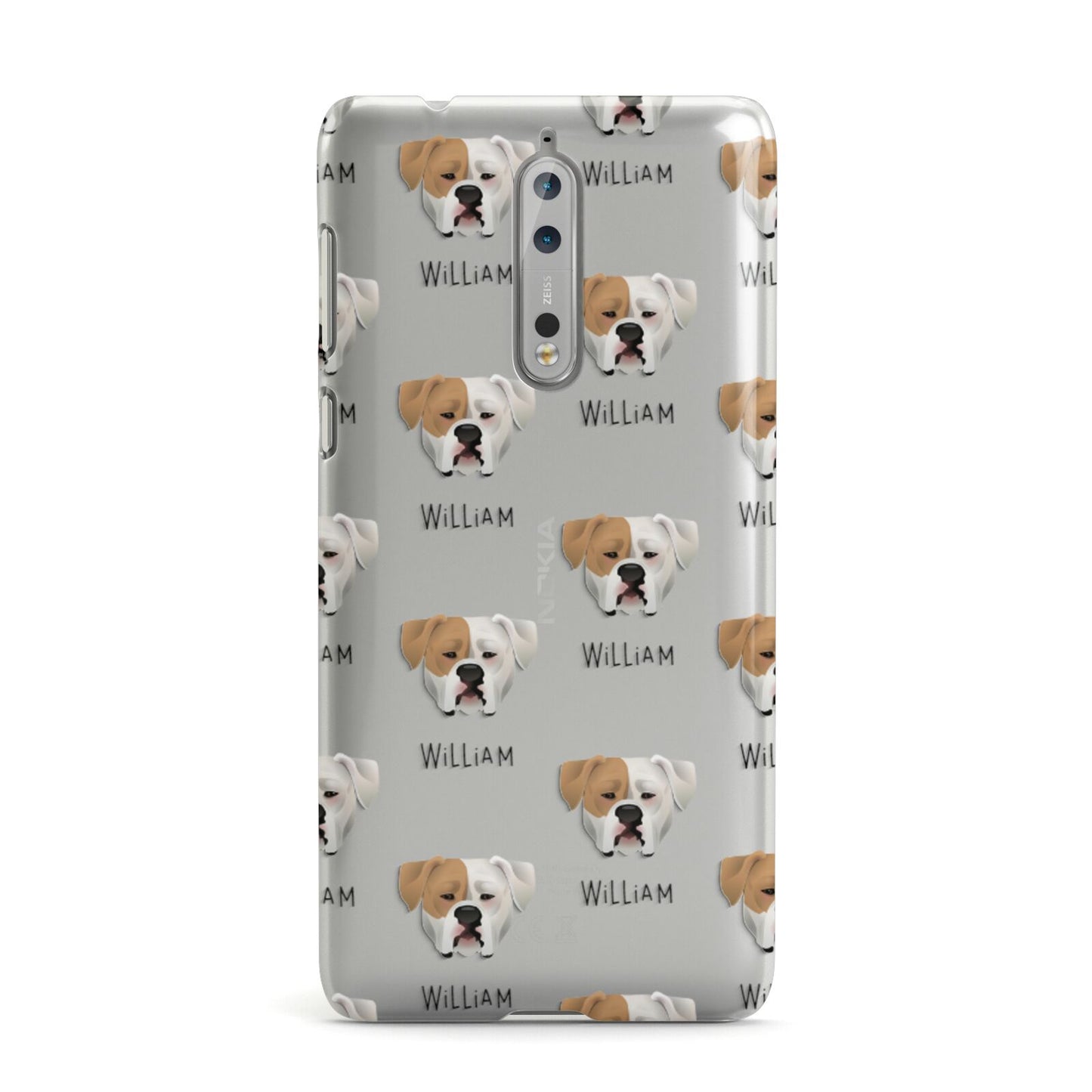 American Bulldog Icon with Name Nokia Case