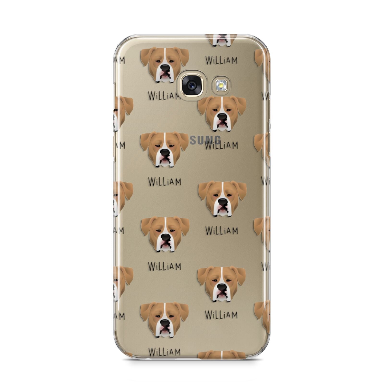 American Bulldog Icon with Name Samsung Galaxy A5 2017 Case on gold phone