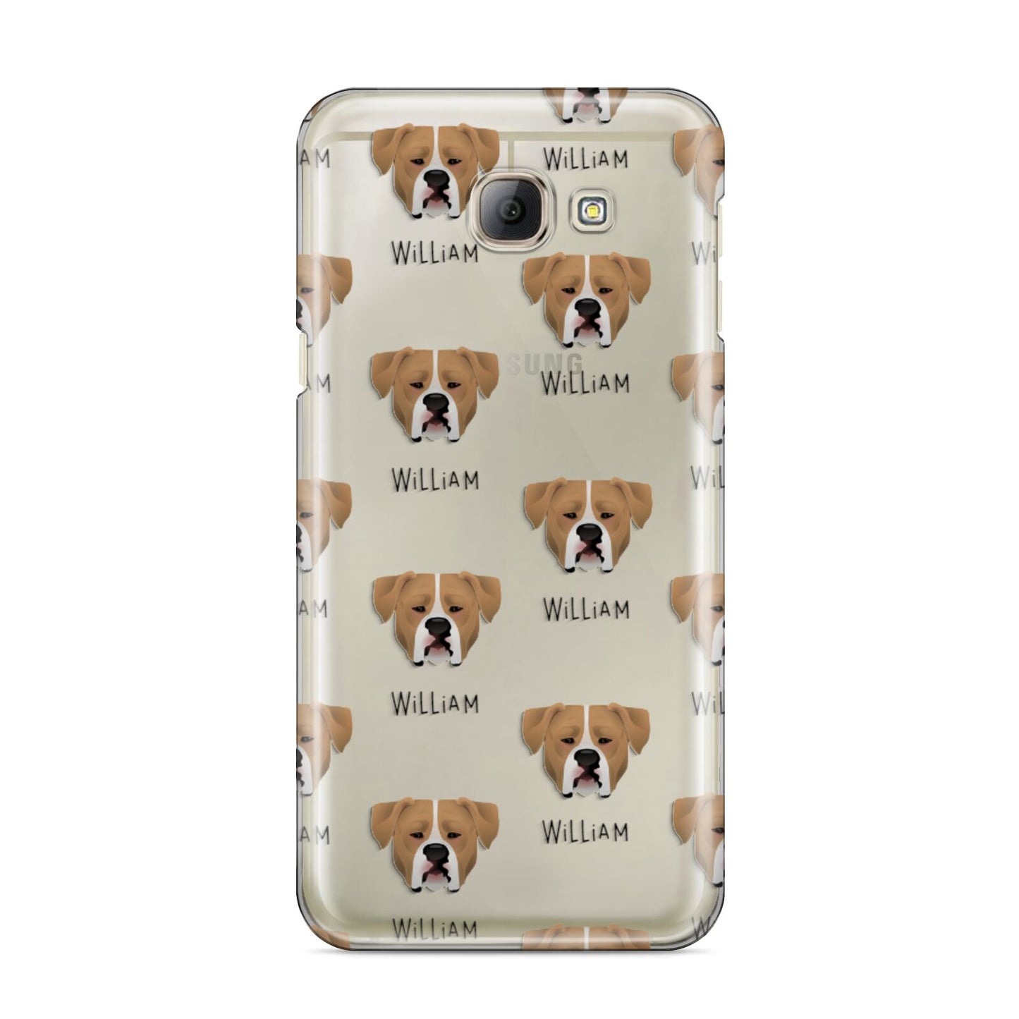 American Bulldog Icon with Name Samsung Galaxy A8 2016 Case